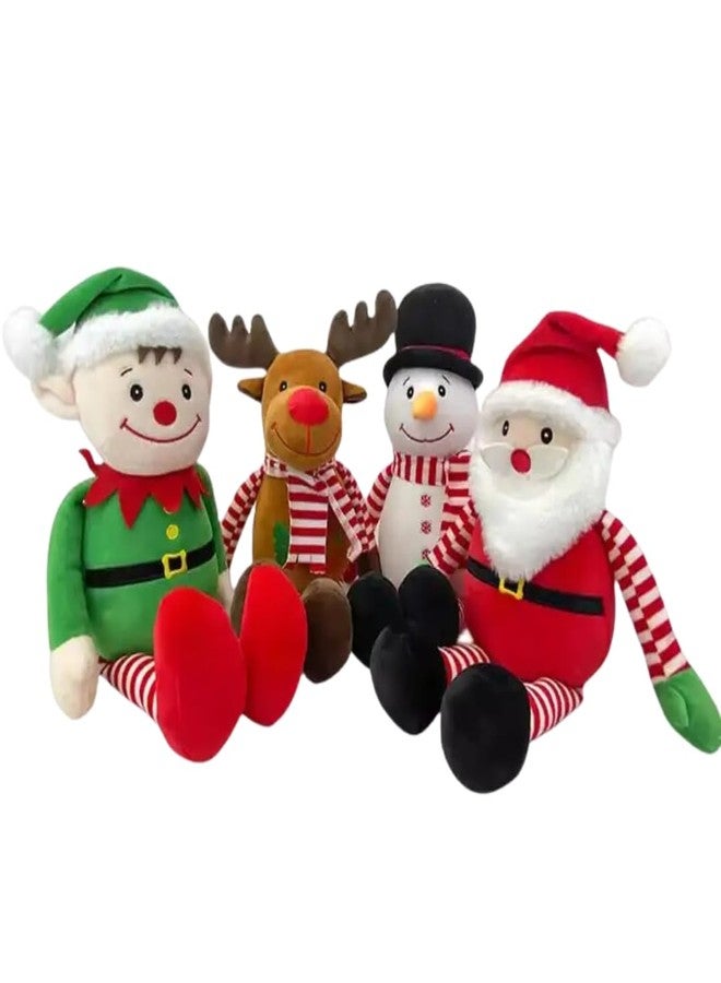 TechMax Solution مجموعة ألعاب عيد الميلاد القطنية من TechMax Solution، تتضمن سانتا كلوز، والرنة، ورجل الثلج، والجني، وهي هدايا مثالية لعيد الميلاد. - Image 1